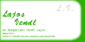 lajos vendl business card